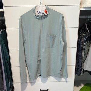 Like new Lululemon Light Blue textured Long Sleeve Half-zip Shirt